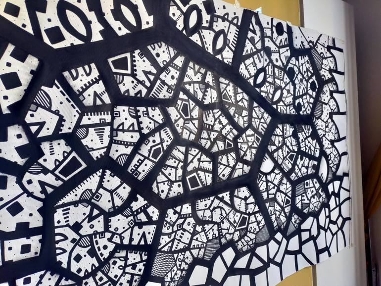 Original Abstract Expressionism Abstract Painting by Riccardo Capparella Aka Ticco