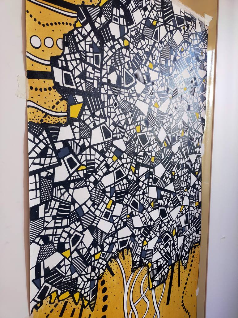 Original Abstract Expressionism Abstract Painting by Riccardo Capparella Aka Ticco