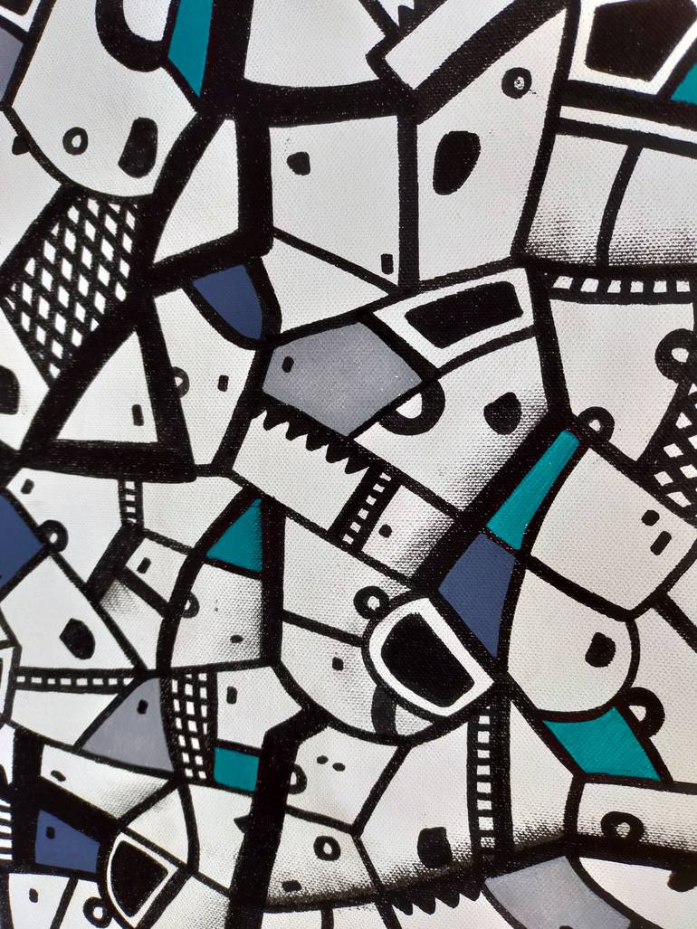 Original Abstract Expressionism Abstract Painting by Riccardo Capparella Aka Ticco