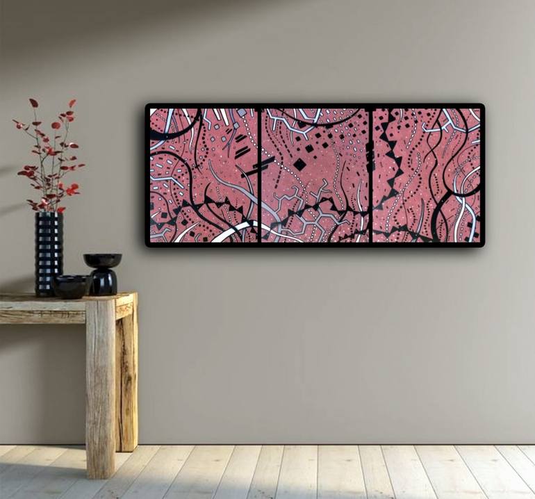 Original Abstract Expressionism Abstract Painting by Riccardo Capparella Aka Ticco