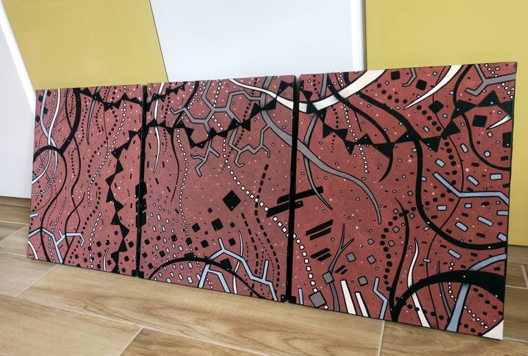 Original Abstract Expressionism Abstract Painting by Riccardo Capparella Aka Ticco