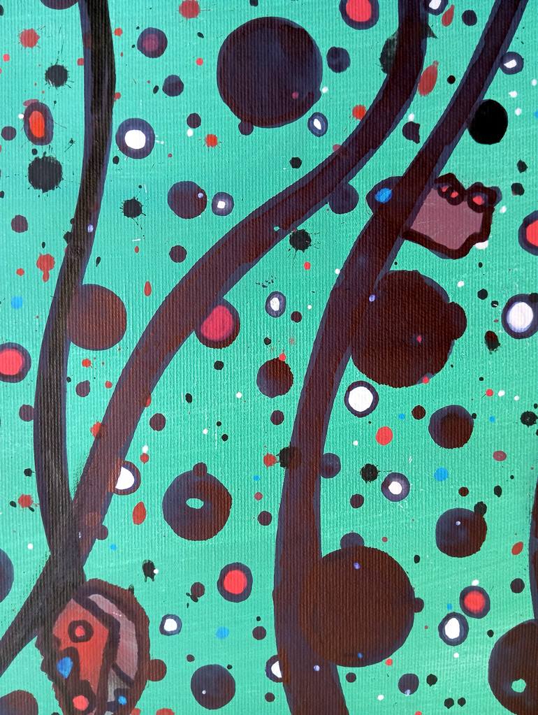 Original Abstract Expressionism Abstract Painting by Riccardo Capparella Aka Ticco