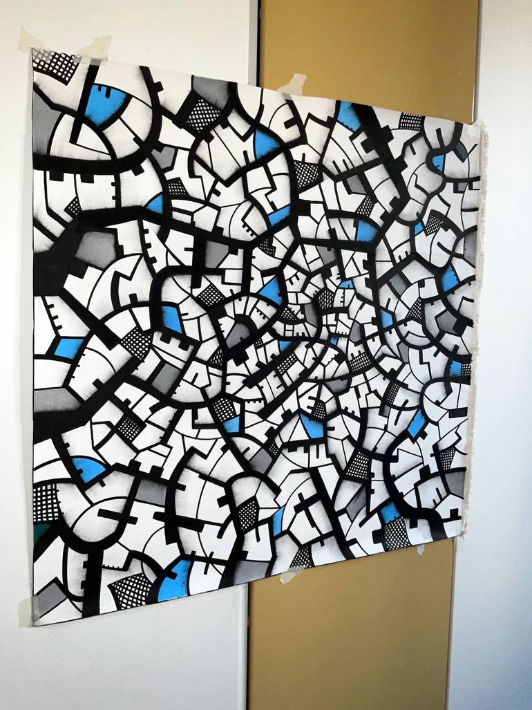 Original Abstract Expressionism Abstract Painting by Riccardo Capparella Aka Ticco
