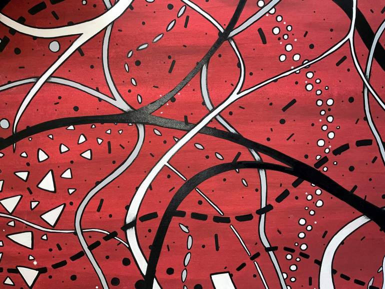 Original Abstract Expressionism Abstract Painting by Riccardo Capparella Aka Ticco