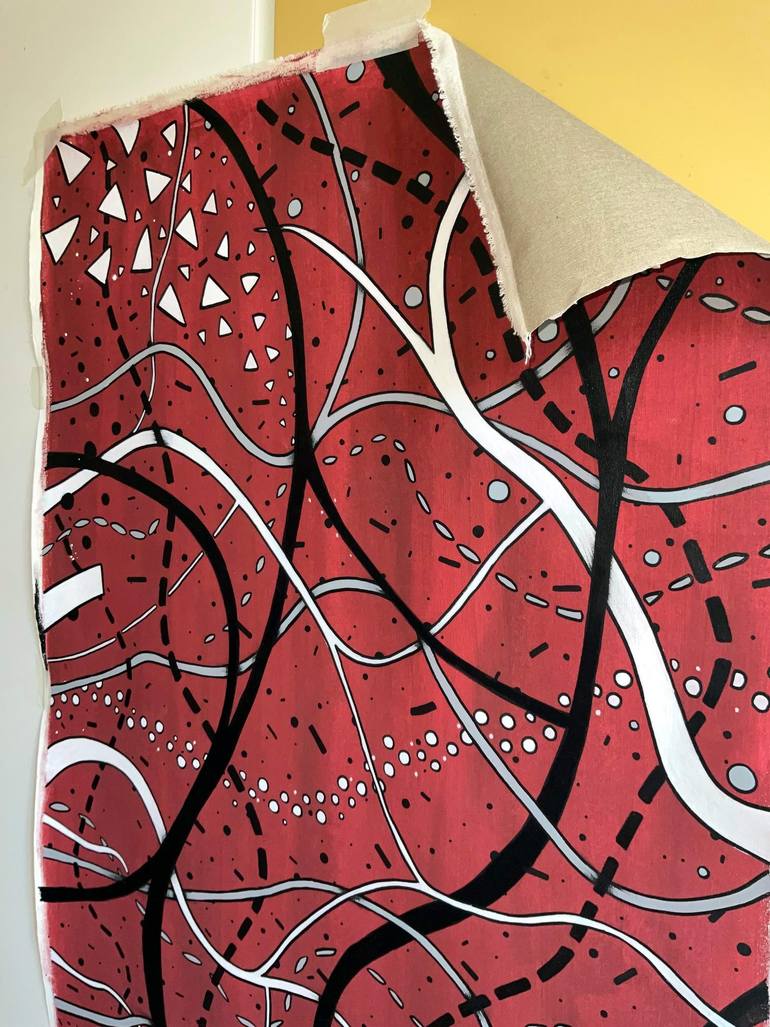 Original Abstract Expressionism Abstract Painting by Riccardo Capparella Aka Ticco