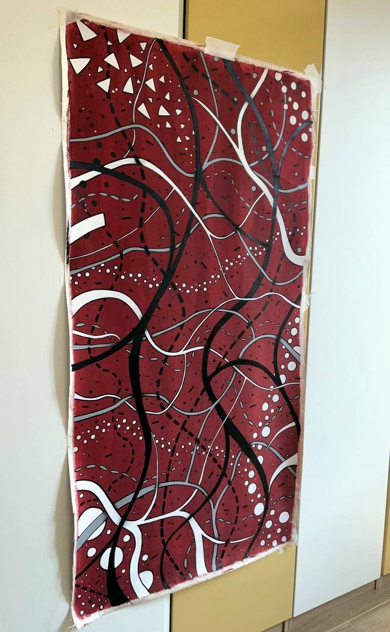 Original Abstract Expressionism Abstract Painting by Riccardo Capparella Aka Ticco