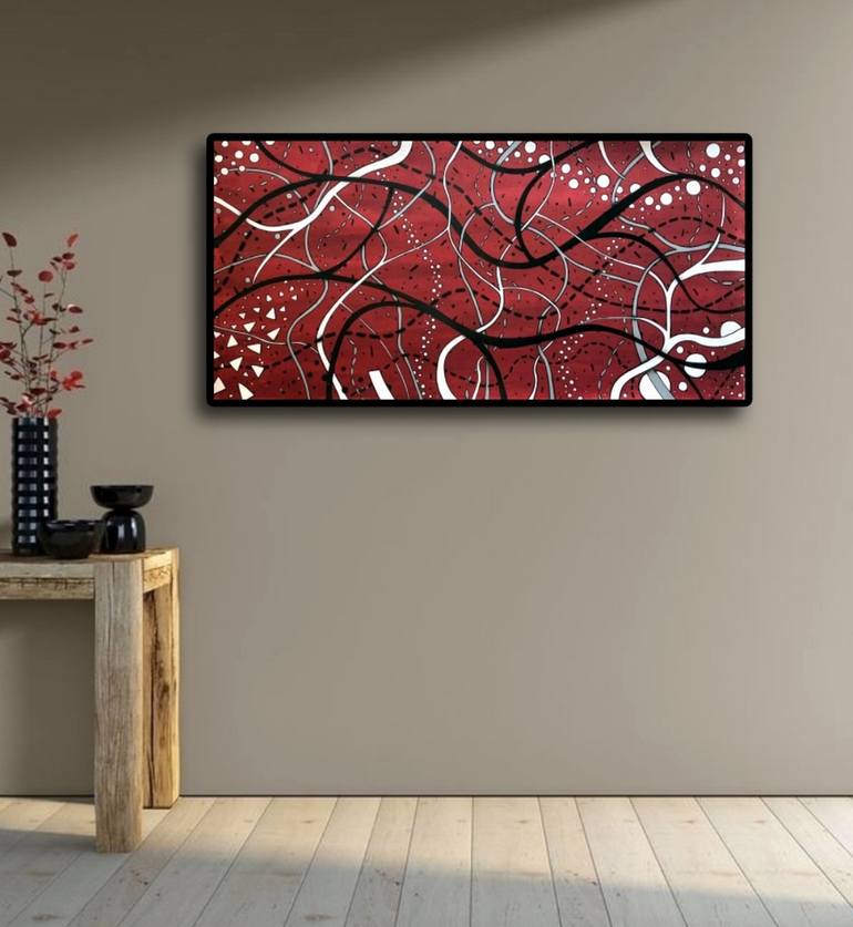 Original Abstract Expressionism Abstract Painting by Riccardo Capparella Aka Ticco