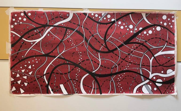 Original Abstract Expressionism Abstract Painting by Riccardo Capparella Aka Ticco