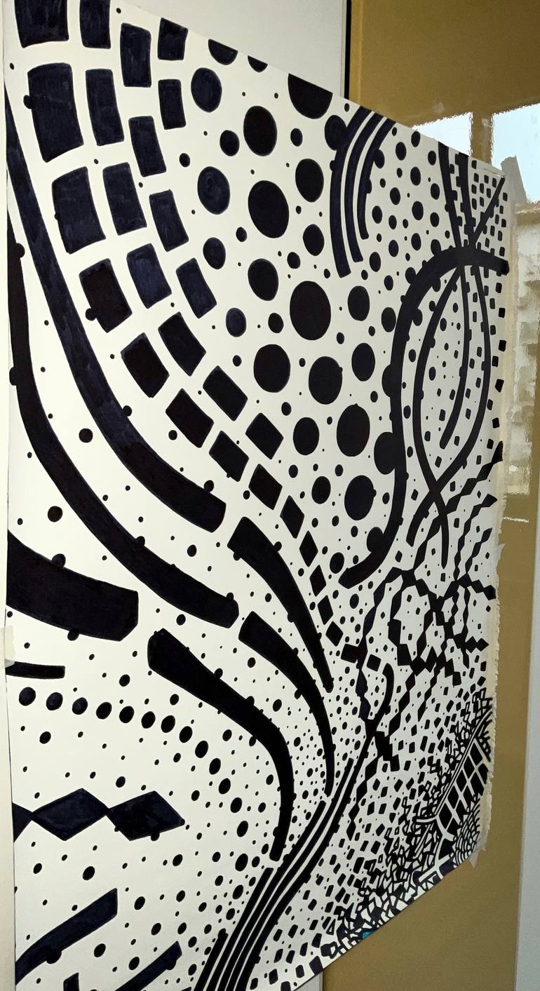 Original Abstract Expressionism Abstract Drawing by Riccardo Capparella Aka Ticco