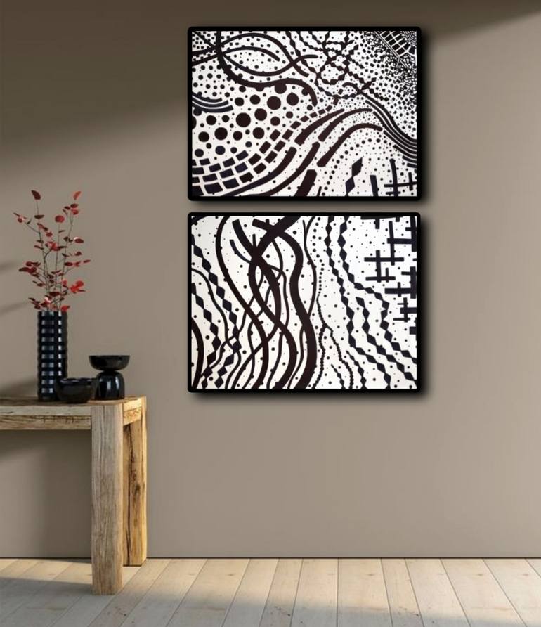 Original Abstract Expressionism Abstract Drawing by Riccardo Capparella Aka Ticco