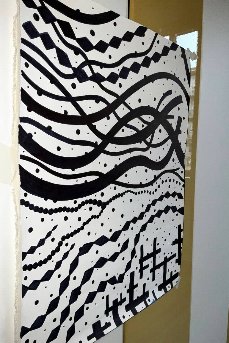 Original Abstract Expressionism Abstract Drawing by Riccardo Capparella Aka Ticco