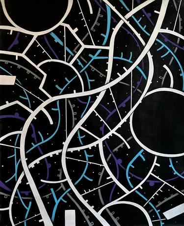 Original Abstract Expressionism Abstract Painting by Riccardo Capparella Aka Ticco