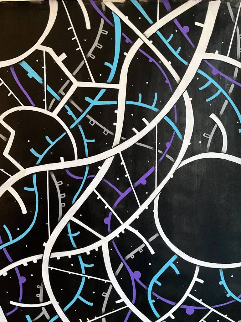Original Abstract Expressionism Abstract Painting by Riccardo Capparella Aka Ticco