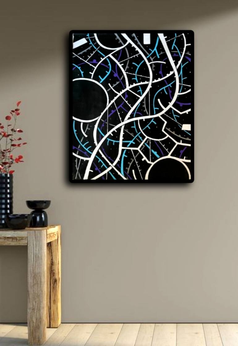 Original Abstract Expressionism Abstract Painting by Riccardo Capparella Aka Ticco