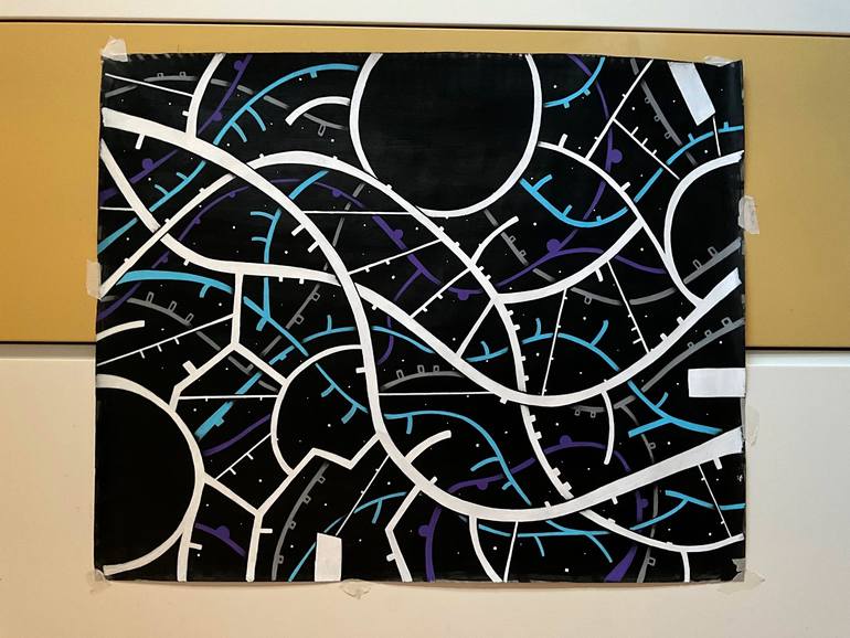 Original Abstract Expressionism Abstract Painting by Riccardo Capparella Aka Ticco