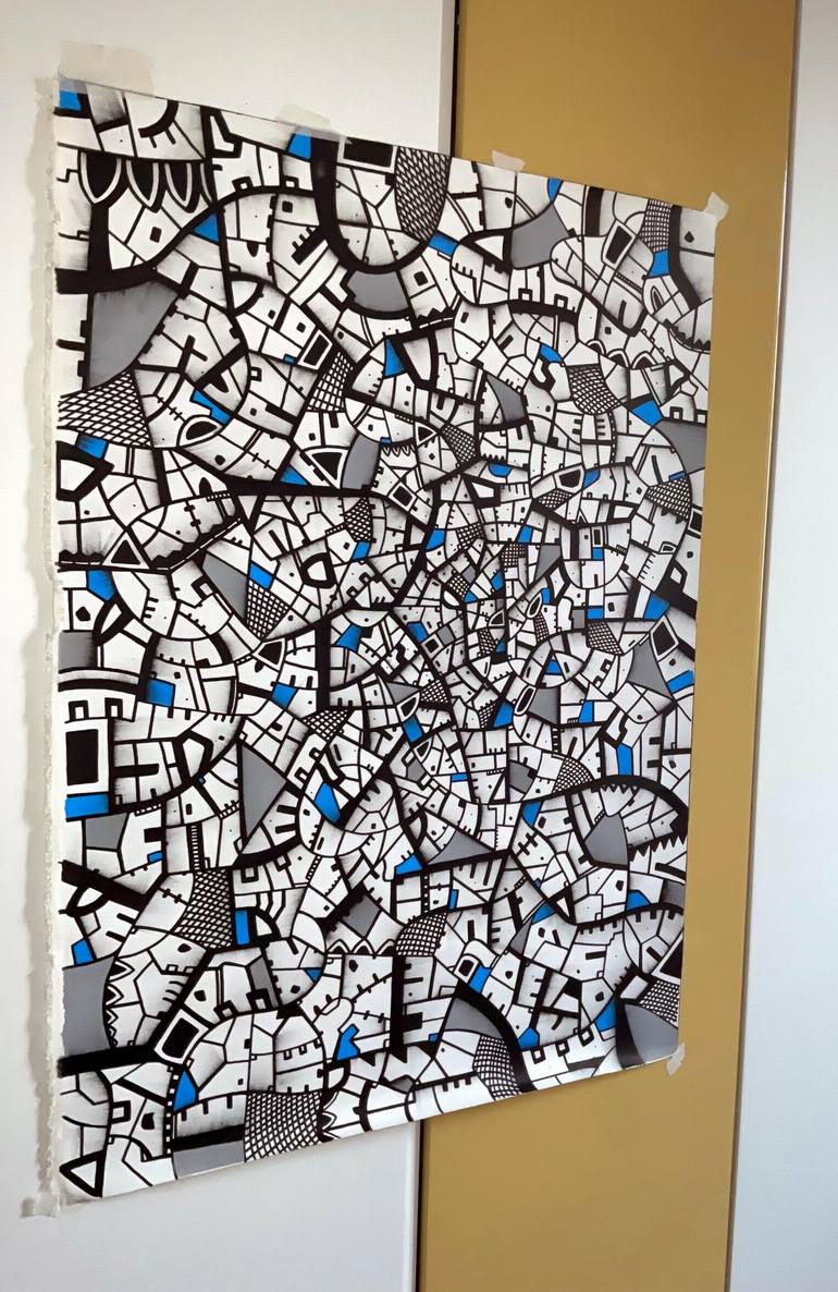 Original Abstract Expressionism Abstract Painting by Riccardo Capparella Aka Ticco