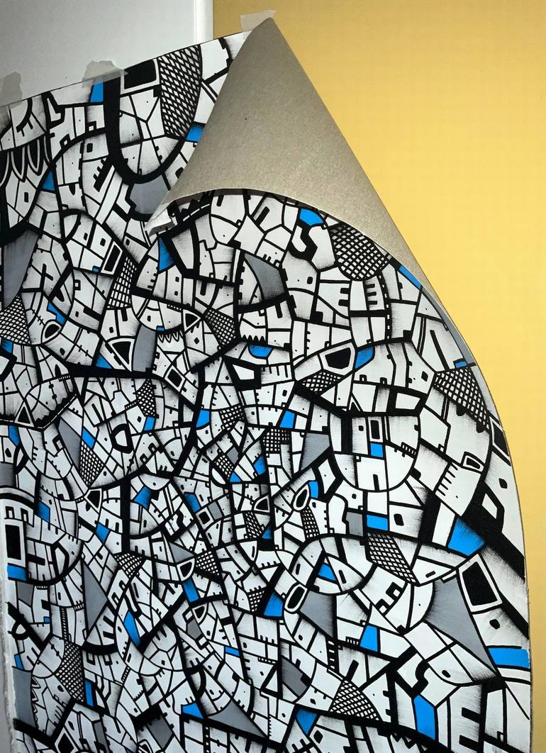 Original Abstract Expressionism Abstract Painting by Riccardo Capparella Aka Ticco