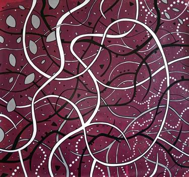 Original Abstract Expressionism Abstract Painting by Riccardo Capparella Aka Ticco