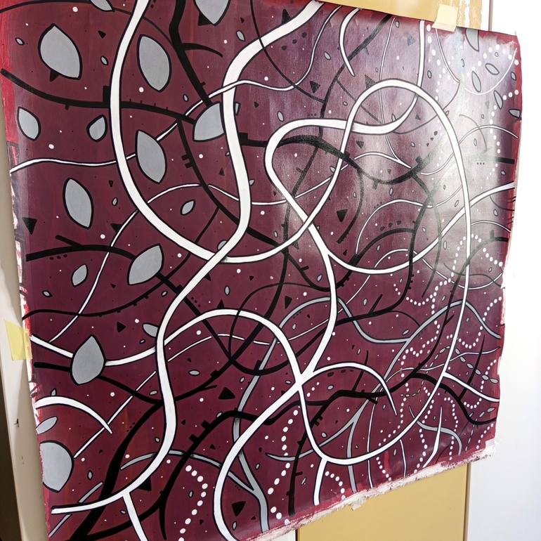Original Abstract Expressionism Abstract Painting by Riccardo Capparella Aka Ticco