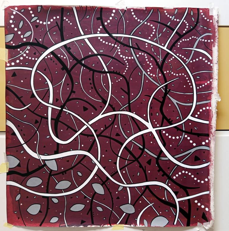 Original Abstract Expressionism Abstract Painting by Riccardo Capparella Aka Ticco