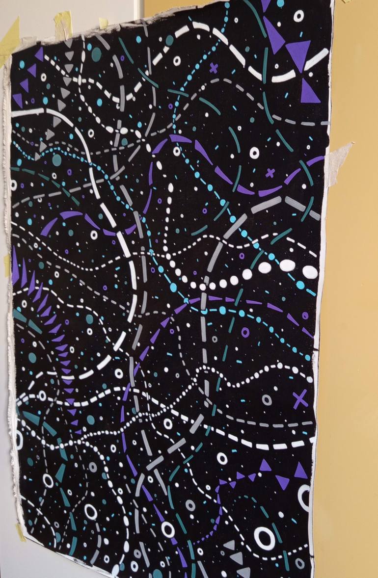 Original Abstract Expressionism Abstract Painting by Riccardo Capparella Aka Ticco