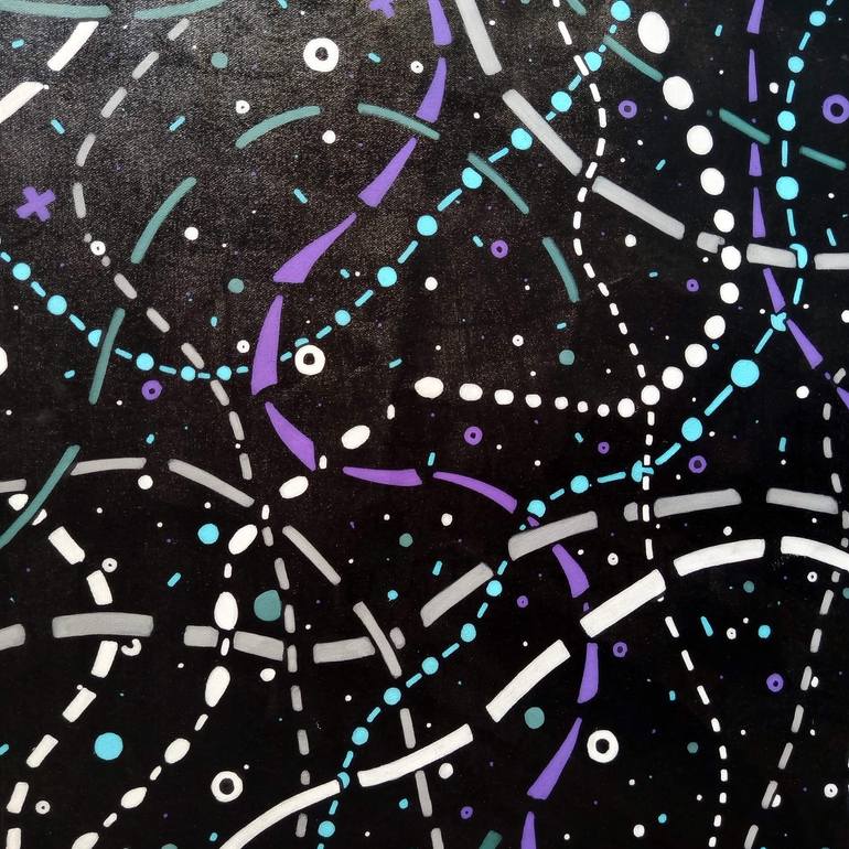 Original Abstract Expressionism Abstract Painting by Riccardo Capparella Aka Ticco