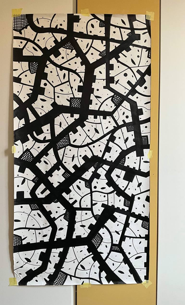 Original Abstract Expressionism Abstract Painting by Riccardo Capparella Aka Ticco