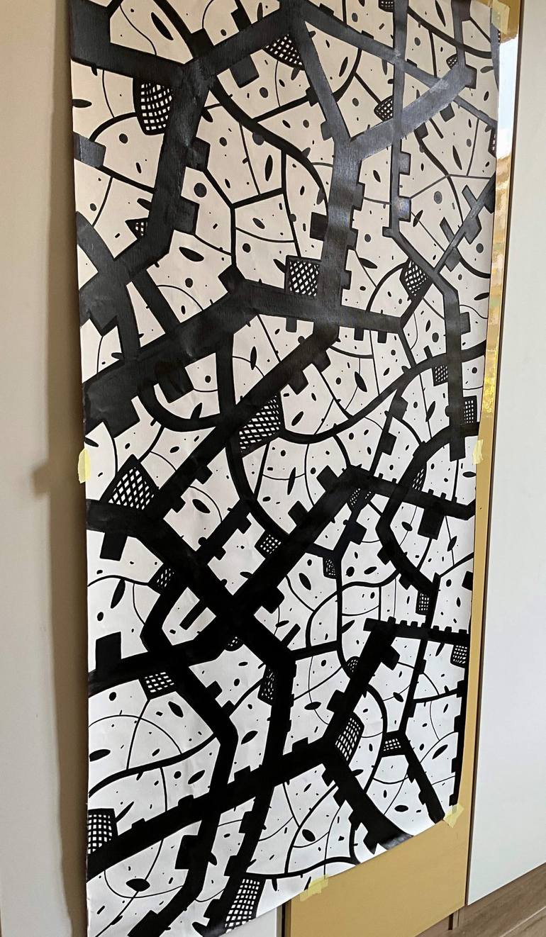 Original Abstract Expressionism Abstract Painting by Riccardo Capparella Aka Ticco