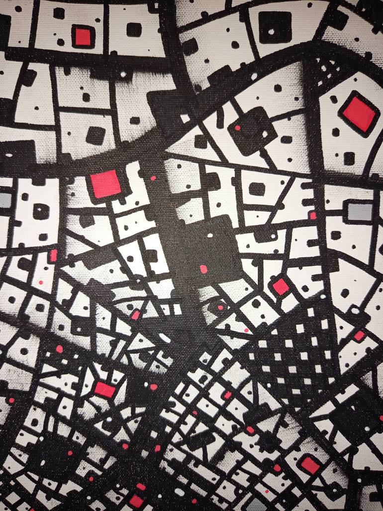 Original Abstract Expressionism Abstract Painting by Riccardo Capparella Aka Ticco