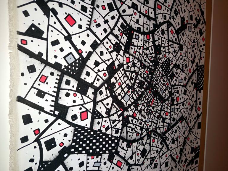 Original Abstract Expressionism Abstract Painting by Riccardo Capparella Aka Ticco