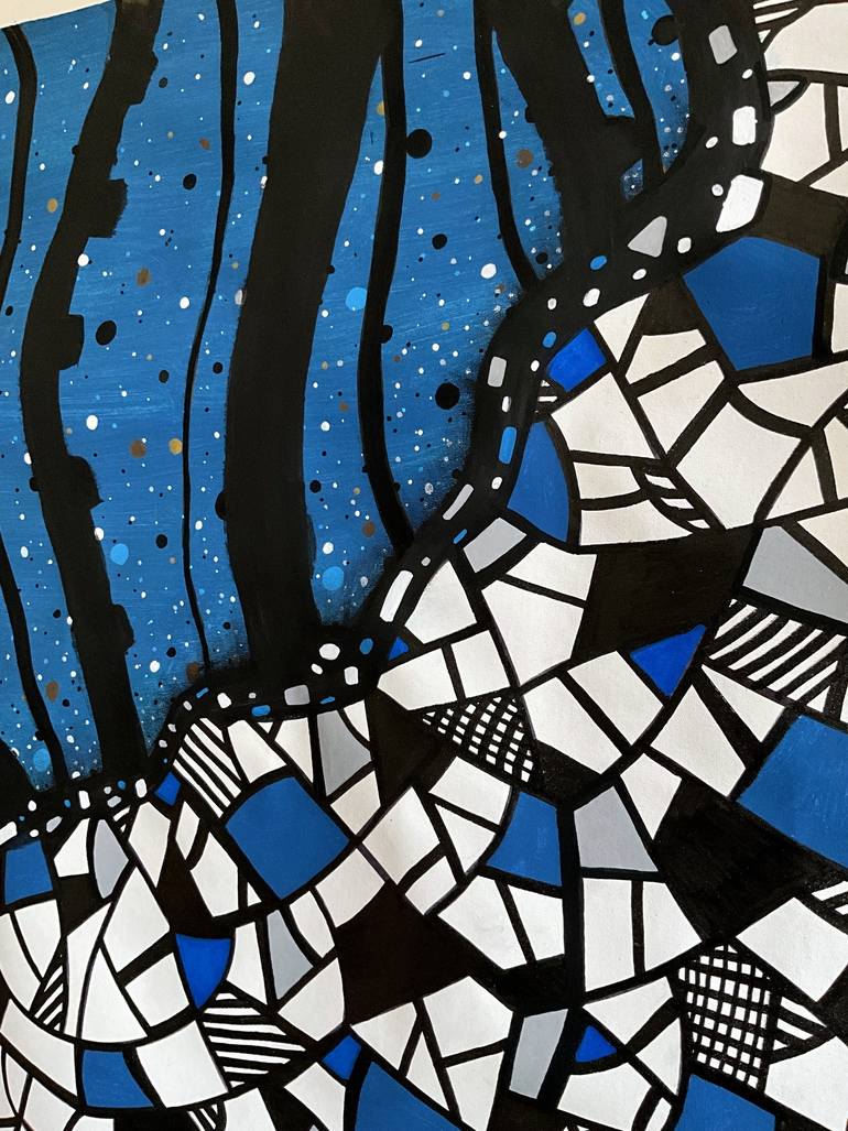 Original Abstract Expressionism Abstract Painting by Riccardo Capparella Aka Ticco