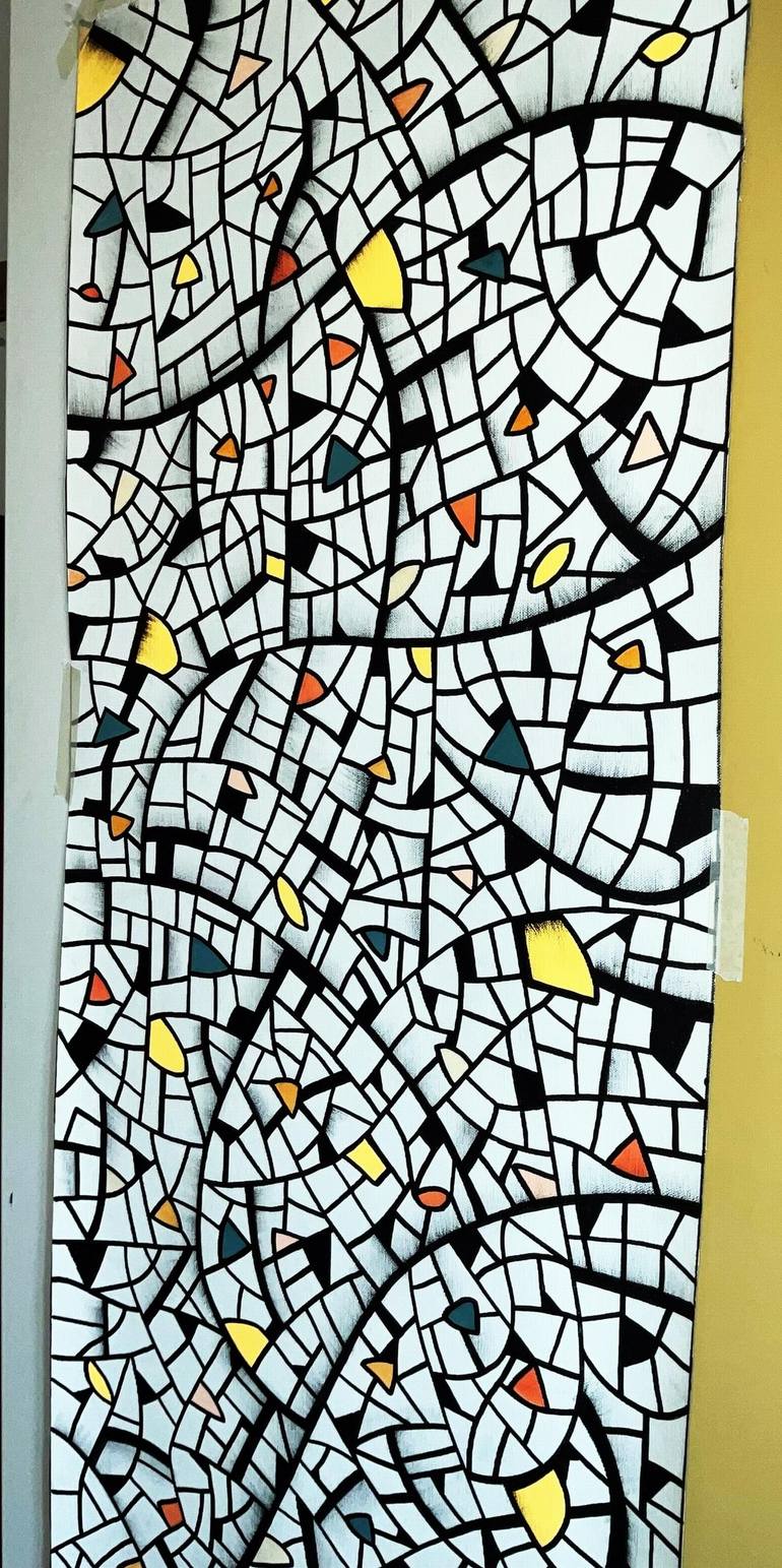 Original Abstract Expressionism Abstract Painting by Riccardo Capparella Aka Ticco