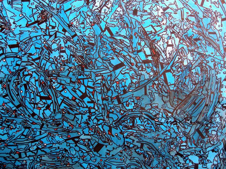 Original Abstract Expressionism Abstract Painting by Riccardo Capparella aka Ticco