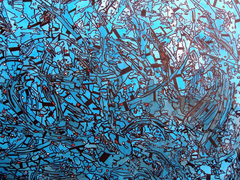 Original Abstract Painting by Riccardo Capparella aka Ticco