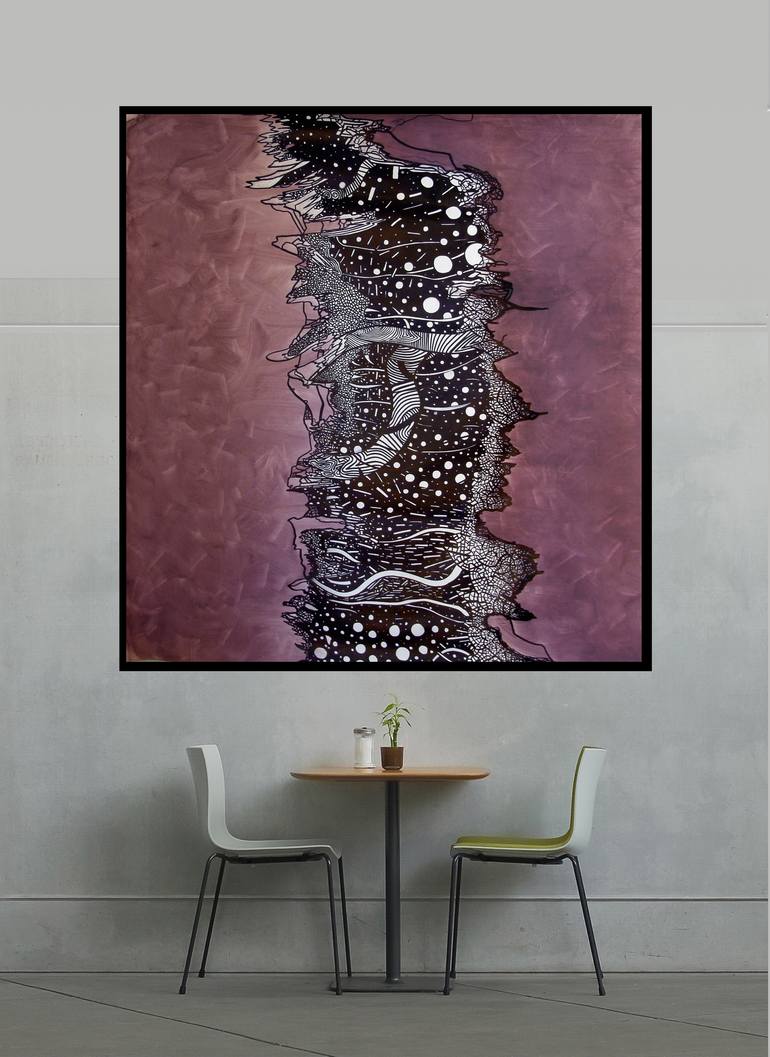 Original Abstract Expressionism Abstract Painting by Riccardo Capparella Aka Ticco