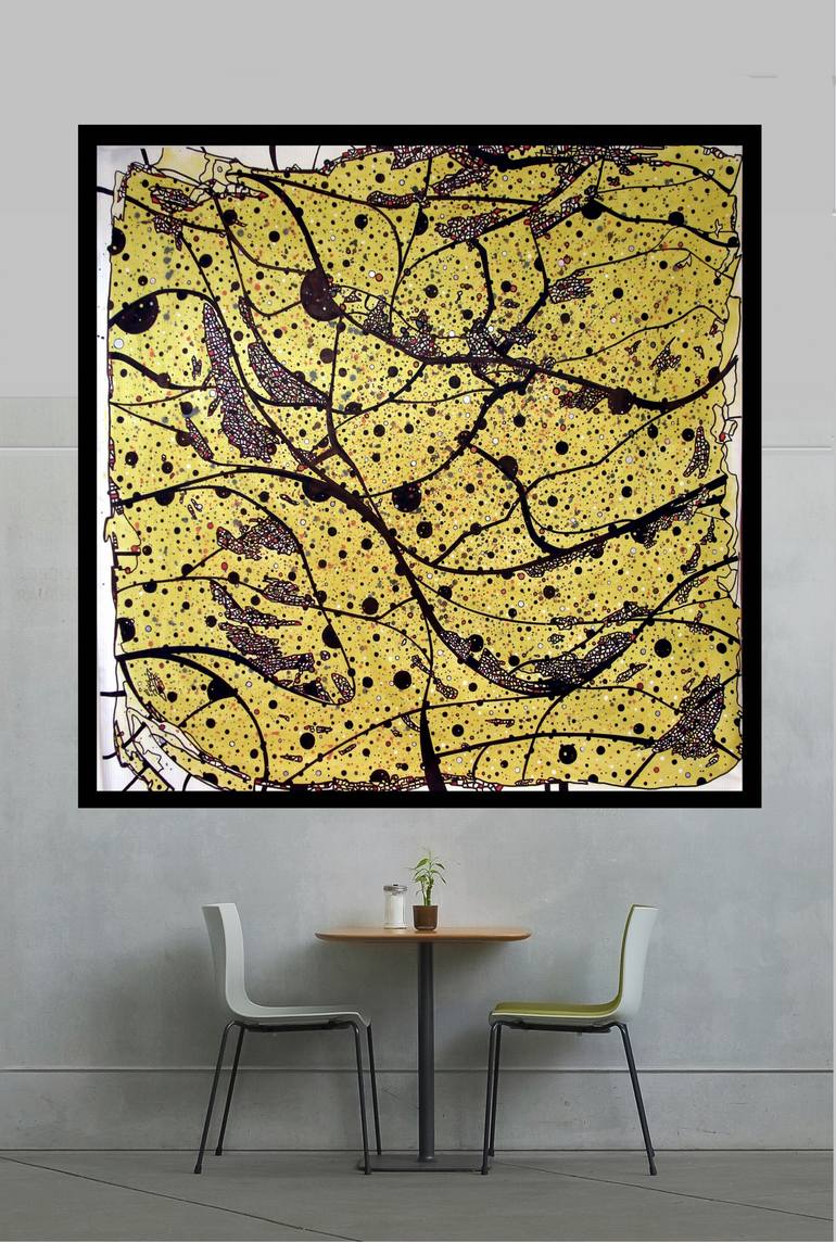 Original Abstract Expressionism Abstract Painting by Riccardo Capparella Aka Ticco