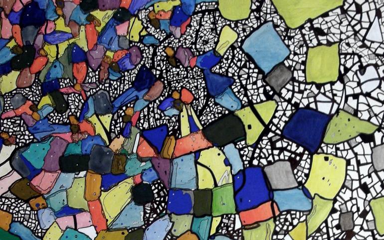 Original Abstract Expressionism Abstract Painting by Riccardo Capparella Aka Ticco