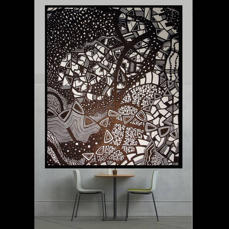 Original Abstract Expressionism Abstract Drawing by Riccardo Capparella aka Ticco