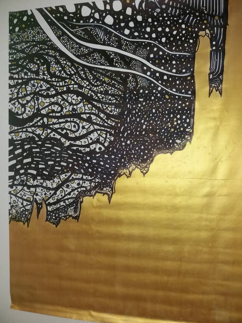 Original Abstract Expressionism Abstract Painting by Riccardo Capparella Aka Ticco