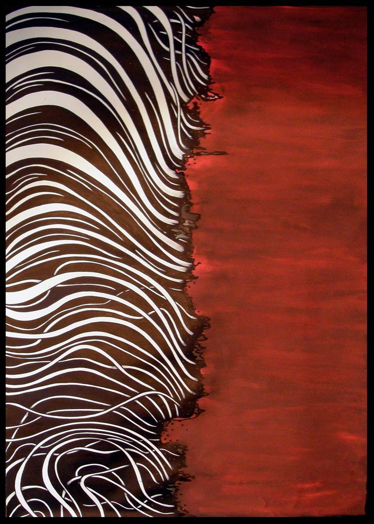 Original Abstract Expressionism Abstract Painting by Riccardo Capparella Aka Ticco