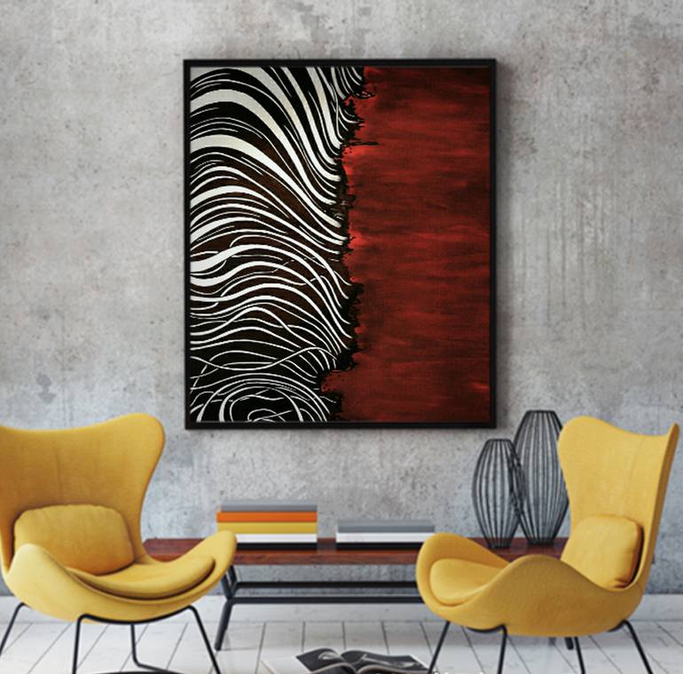 Original Abstract Expressionism Abstract Painting by Riccardo Capparella Aka Ticco