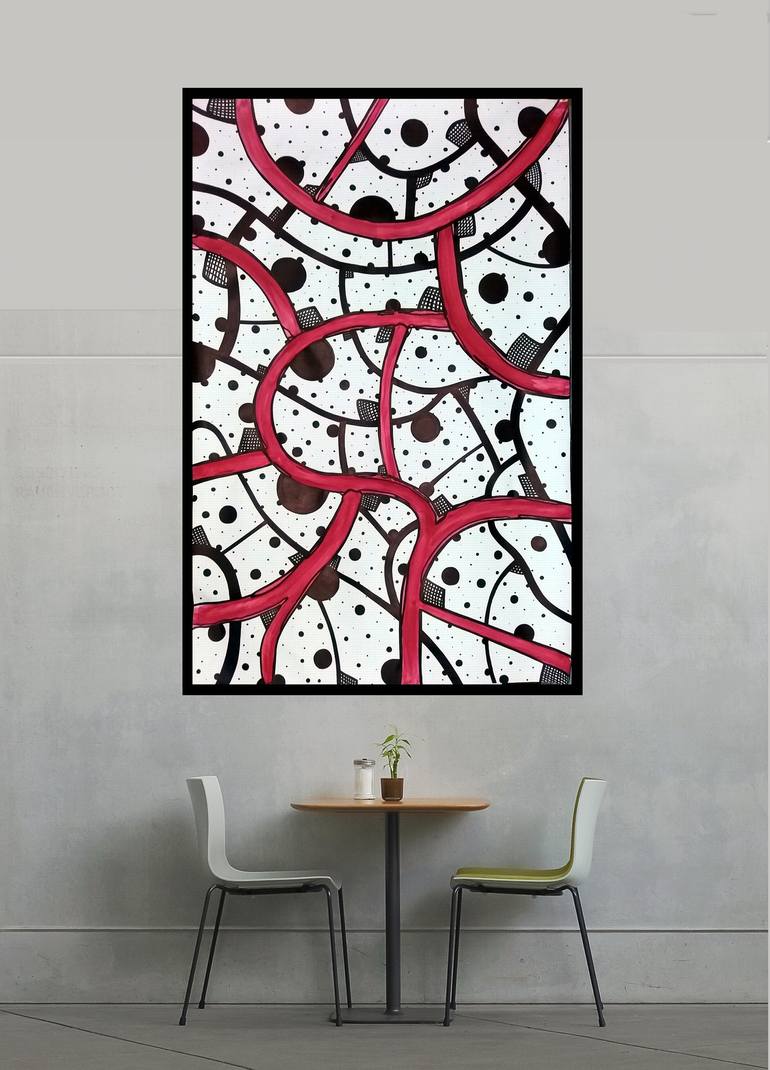 Original Abstract Expressionism Abstract Painting by Riccardo Capparella Aka Ticco