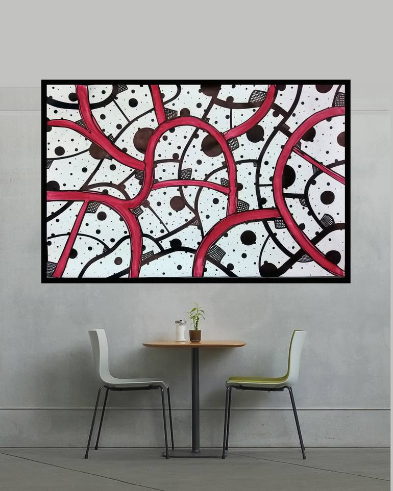 Original Abstract Expressionism Abstract Painting by Riccardo Capparella Aka Ticco