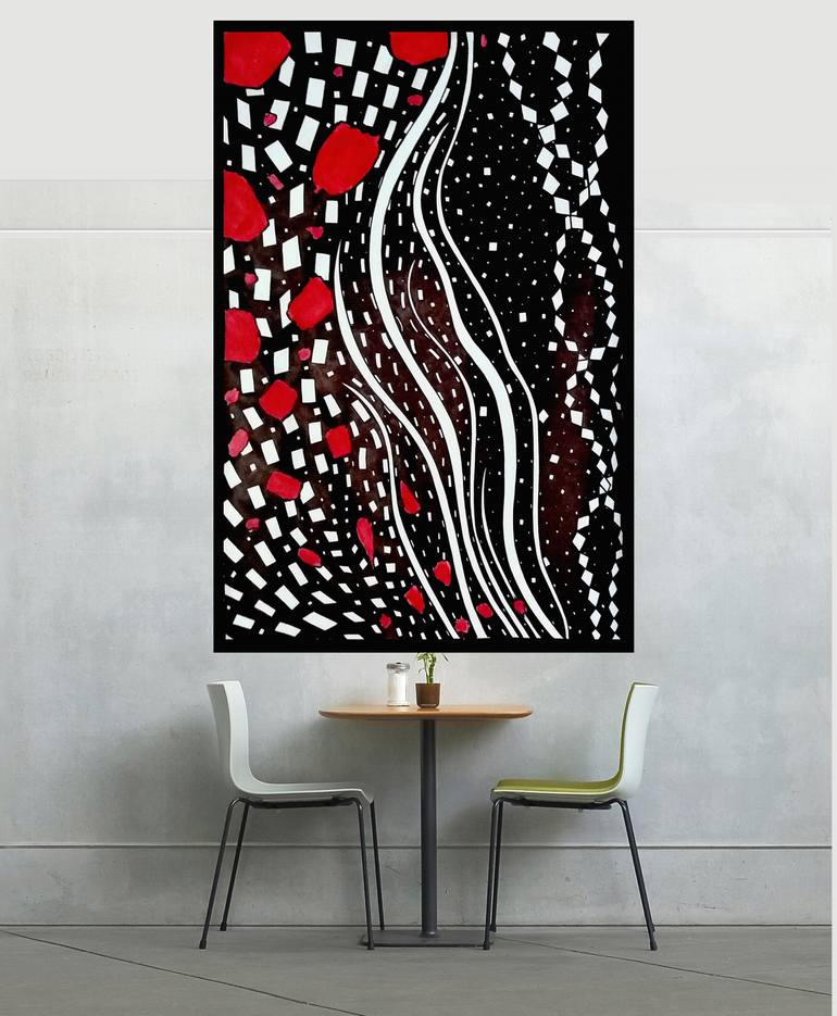 Original Abstract Expressionism Abstract Painting by Riccardo Capparella Aka Ticco