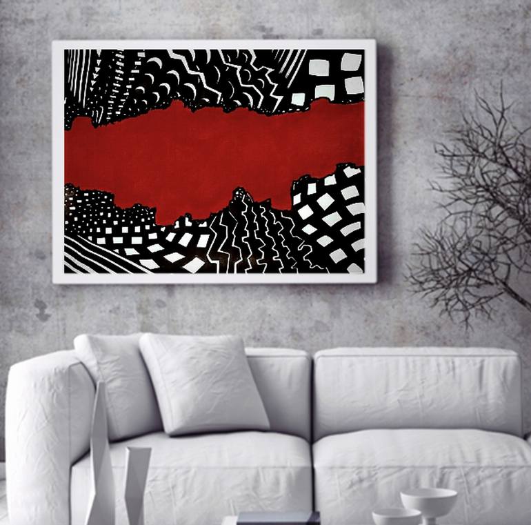 Original Abstract Expressionism Abstract Painting by Riccardo Capparella aka Ticco