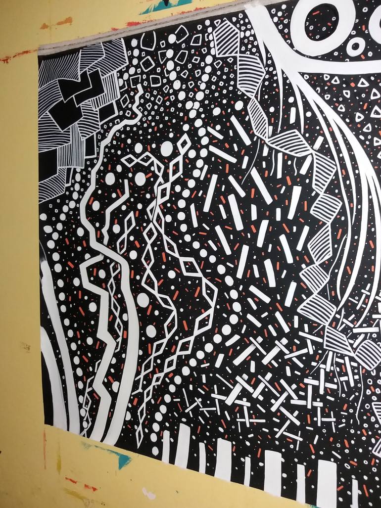 Original Abstract Expressionism Abstract Painting by Riccardo Capparella Aka Ticco
