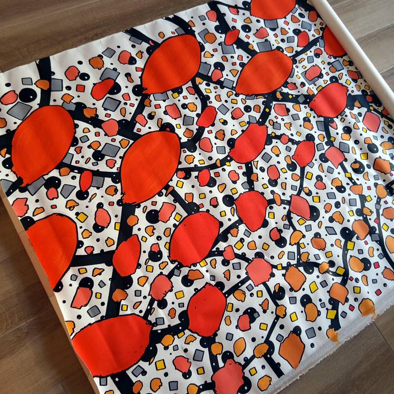 Original Abstract Expressionism Abstract Painting by Riccardo Capparella Aka Ticco