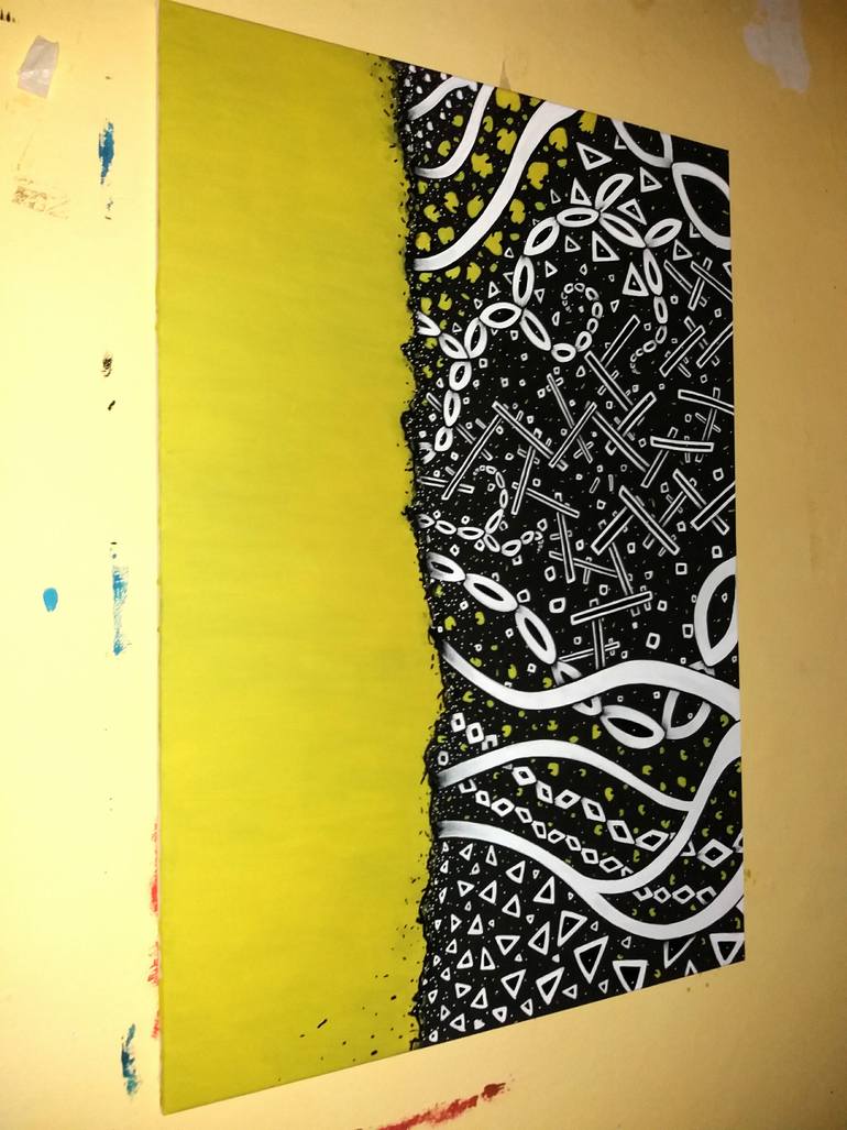 Original Abstract Expressionism Abstract Painting by Riccardo Capparella Aka Ticco