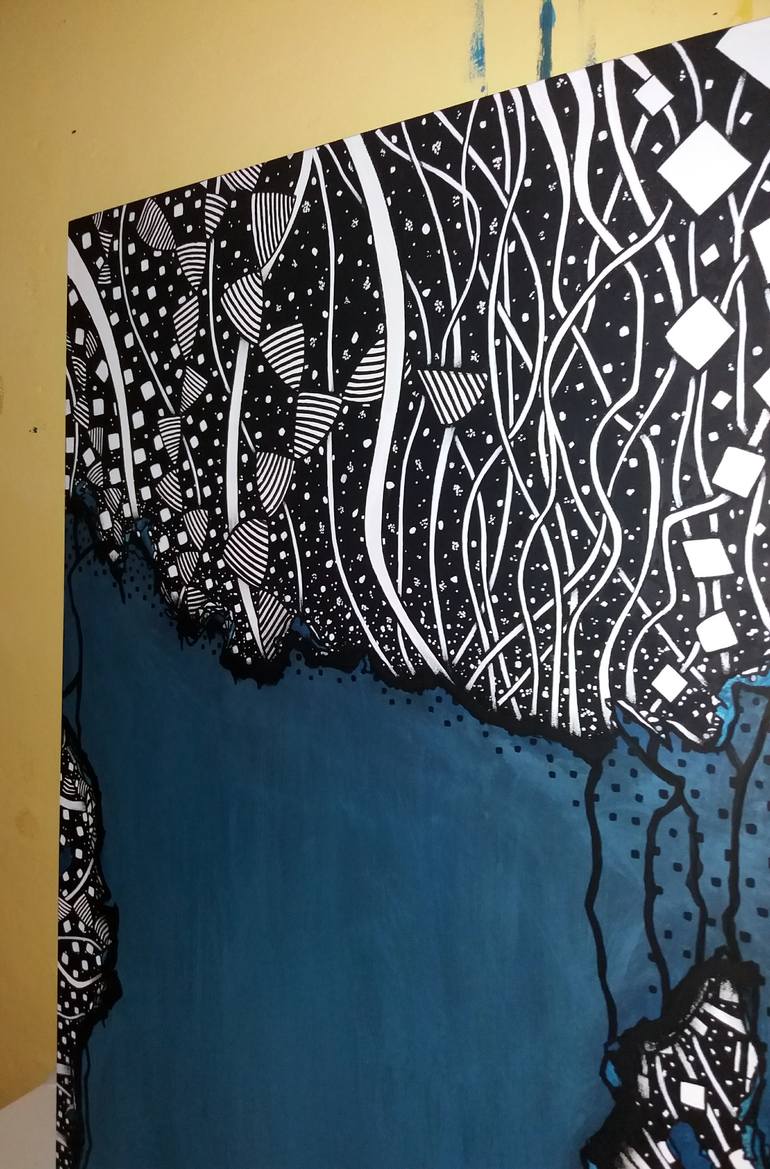 Original Abstract Expressionism Abstract Painting by Riccardo Capparella Aka Ticco