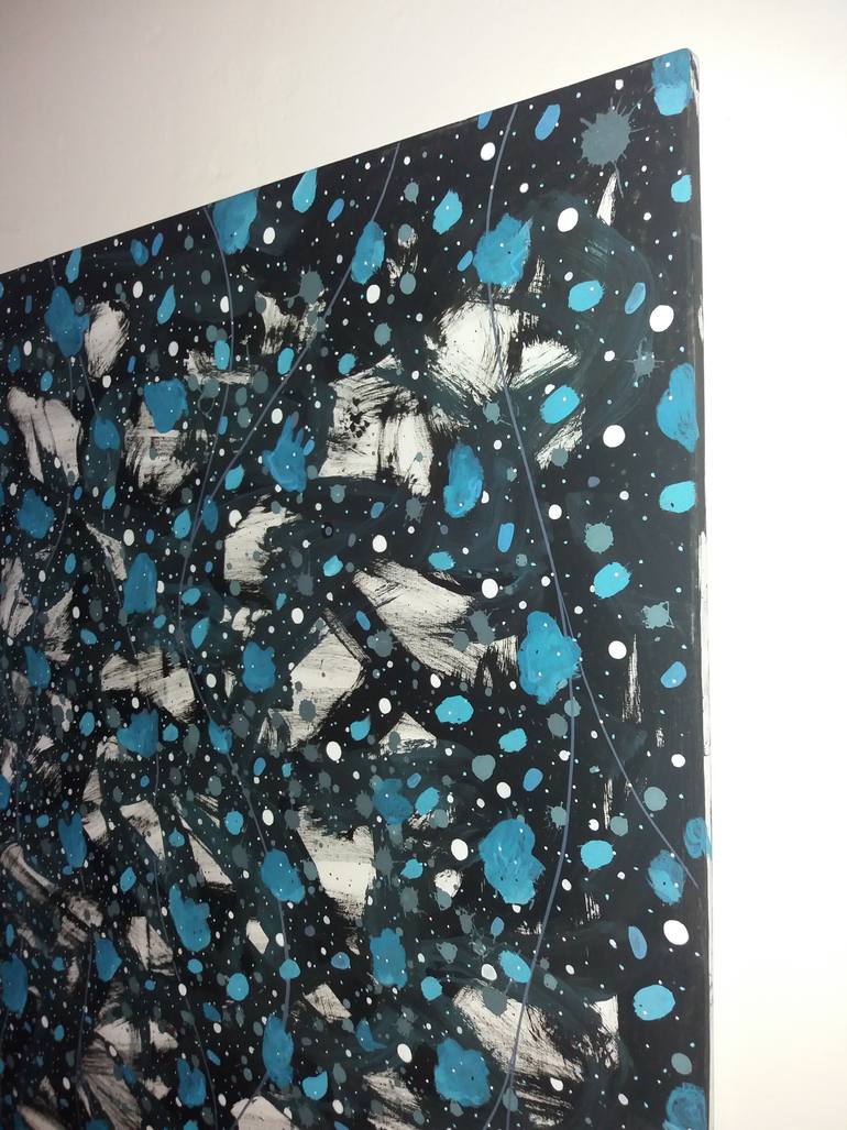 Original Abstract Expressionism Abstract Painting by Riccardo Capparella Aka Ticco